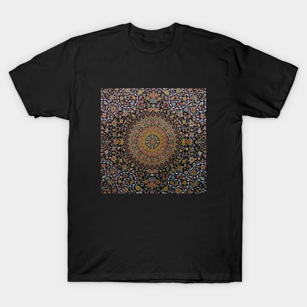 Persian traditional carpet floral pattern T-Shirt by Farzad-Design